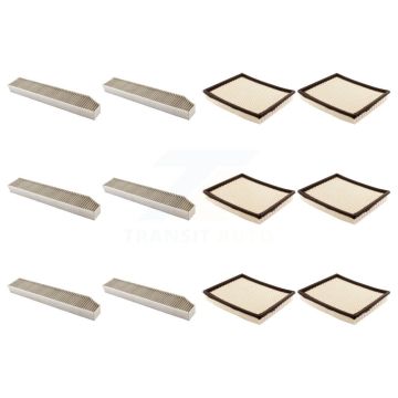6x Air + 6x Cabin Filter (12 Total) Kit For Jeep Grand Cherokee KFL-102701