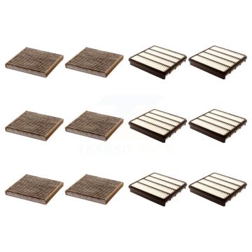 6x Air + 6x Cabin Filter (12 Total) Kit For Toyota Tundra Sequoia Lexus LX570 Land KFL-102735
