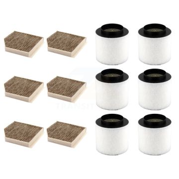 6x Air + 6x Cabin Filter (12 Total) Kit For Audi A8 Quattro S8 KFL-102747