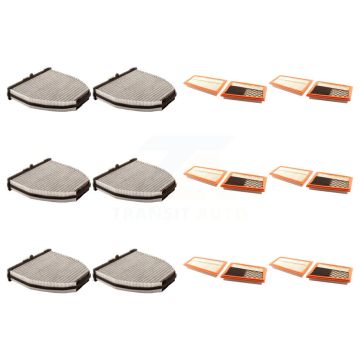 6x Air + 6x Cabin Filter (12 Total) Kit For 2011-2013 Mercedes-Benz E350 3.0L KFL-102834