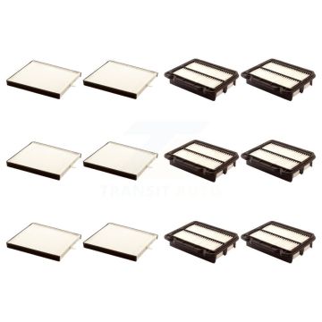 6x Air + 6x Cabin Filter (12 Total) Kit For Chevrolet Aveo Pontiac Aveo5 Wave G3 Suzuki KFL-102843