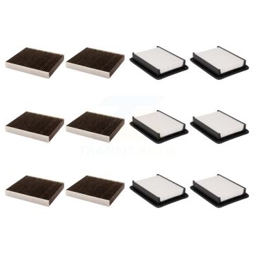 6x Air + 6x Cabin Filter (12 Total) Kit For 2016-2022 Chevrolet Spark KFL-102889