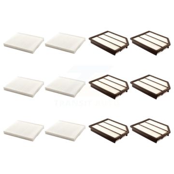 6x Air + 6x Cabin Filter (12 Total) Kit For 2007-2012 Hyundai Veracruz KFL-102908