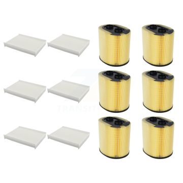 6x Air + 6x Cabin Filter (12 Total) Kit For Ford F-350 Super Duty F-250 F-450 F-550 KFL-102944