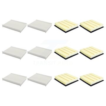 6x Air + 6x Cabin Filter (12 Total) Kit For Ford F-350 Super Duty F-250 F-450 F-550 F-600 KFL-102946