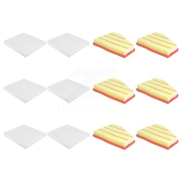 6x Air + 6x Cabin Filter (12 Total) Kit For 2021 Jeep Grand Cherokee L 3.6L KFL-102958