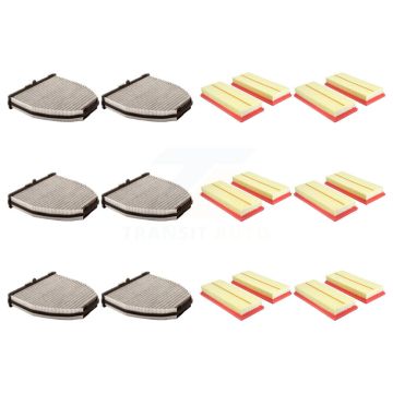 6x Air + 6x Cabin Filter (12 Total) Kit For Mercedes-Benz CLS550 E550 SL550 SL63 AMG E63 KFL-102974