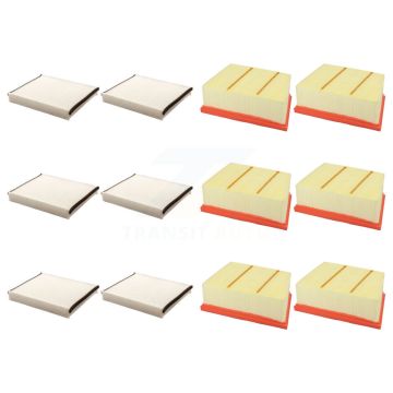 6x Air + 6x Cabin Filter (12 Total) Kit For 2018-2019 Ford EcoSport 1.0L KFL-102980