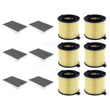 6x Air + 6x Cabin Filter (12 Total) Kit For Audi Q5 A4 Quattro A5 Sportback SQ5 S5 RS5 S4 KFL-102992