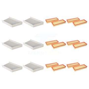 6x Air + 6x Cabin Filter (12 Total) Kit For Mercedes-Benz C240 C280 CLK350 C230 CLK320 KFL-102995