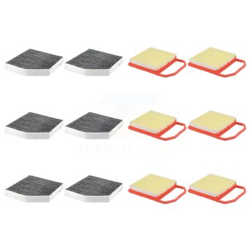 6x Air + 6x Cabin Filter (12 Total) Kit For Mercedes-Benz C43 AMG GLC43 C400 E400 E43 KFL-103003