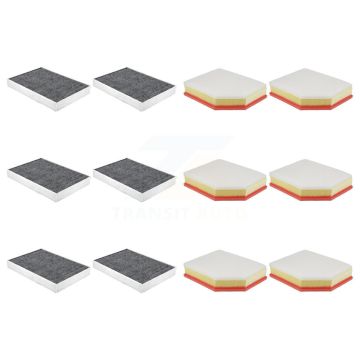6x Air + 6x Cabin Filter (12 Total) Kit For Volvo XC60 XC90 S60 V60 Cross Country V90 S90 KFL-103011