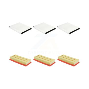 3x Air + 3x Cabin Filter (6 Total) Kit For Mercedes-Benz GLC63 AMG S C63 Rectangular KFL-103403