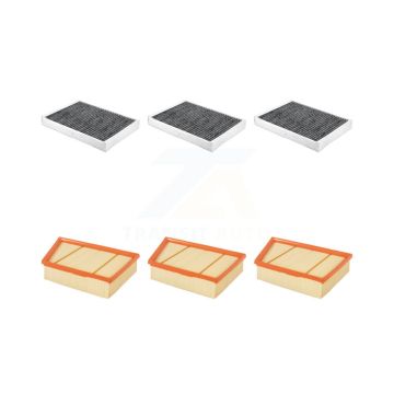 3x Air + 3x Cabin Filter (6 Total) Kit For Land Rover Range Evoque Discovery Sport LR2 KFL-103483