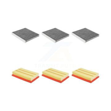 3x Air + 3x Cabin Filter (6 Total) Kit For Volkswagen Jetta Taos Golf SportWagen KFL-103506