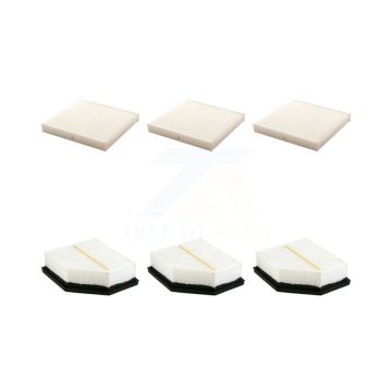 3x Air + 3x Cabin Filter (6 Total) Kit For Mitsubishi Outlander KFL-103509