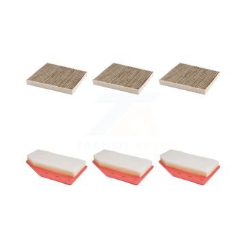 3x Air + 3x Cabin Filter (6 Total) Kit For Chevrolet Malibu Cadillac XT4 Buick Regal KFL-103567
