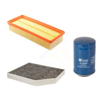 1x Air + 1x Cabin + 1x Engine Oil Filter Filter (3 Total) Kit For Audi Q5 A4 Quattro A5 KFM-100028