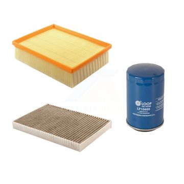 1x Air + 1x Cabin + 1x Engine Oil Filter Filter (3 Total) Kit For 2009 Audi A4 Quattro KFM-100029