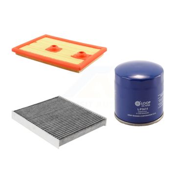 1x Air + 1x Cabin + 1x Engine Oil Filter Filter (3 Total) Kit For KFM-100038