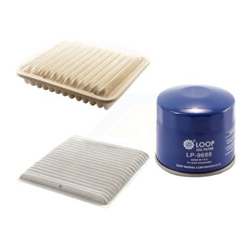 1x Air + 1x Cabin + 1x Engine Oil Filter Filter (3 Total) Kit For Mitsubishi Galant 2.4L KFM-100301