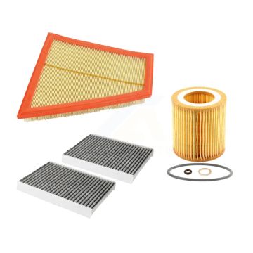 1x Air + 1x Cabin + 1x Engine Cartridge Oil Filter (3 Total) Kit For BMW 528i xDrive KFM-100382