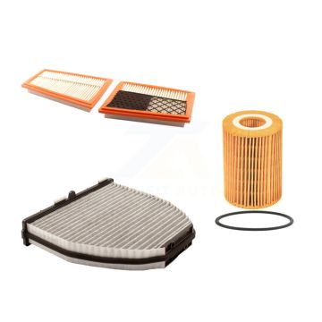 1x Air + 1x Cabin + 1x Engine Cartridge Oil Filter (3 Total) Kit For Mercedes-Benz E350 KFM-100467