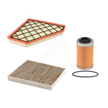 1x Air + 1x Cabin + 1x Engine Cartridge Oil Filter (3 Total) Kit For Cadillac CTS KFM-100479