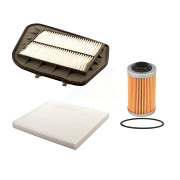 1x Air + 1x Cabin + 1x Engine Cartridge Oil Filter (3 Total) Kit For Cadillac CTS KFM-100486