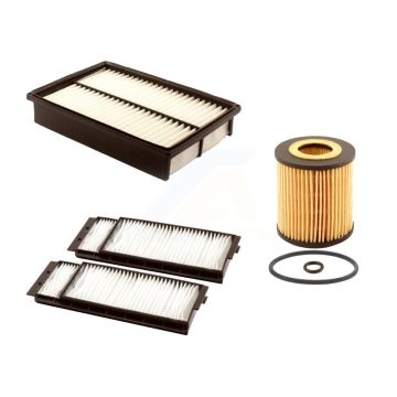 1x Air + 1x Cabin + 1x Engine Cartridge Oil Filter (3 Total) Kit For Mazda 3 5 KFM-100493