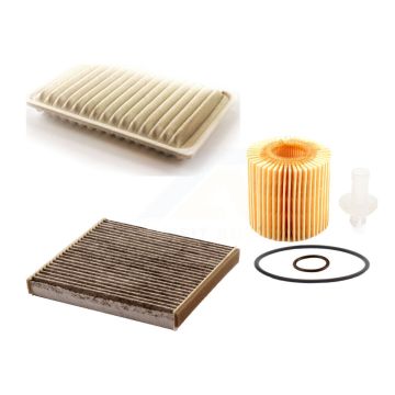 1x Air + 1x Cabin + 1x Engine Cartridge Oil Filter (3 Total) Kit For Toyota Camry Venza KFM-100507