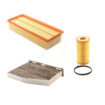 1x Air + 1x Cabin + 1x Engine Cartridge Oil Filter (3 Total) Kit For Volkswagen Eos Audi KFM-100545