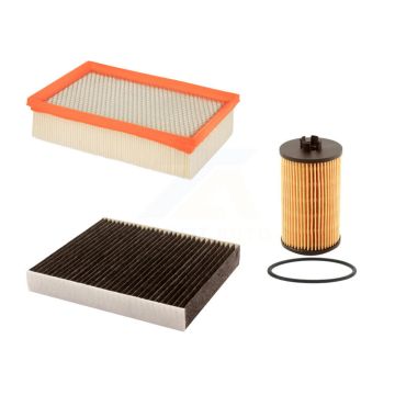 1x Air + 1x Cabin + 1x Engine Cartridge Oil Filter (3 Total) Kit For Buick Encore Trax KFM-100559