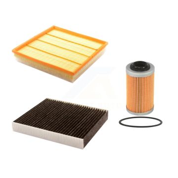 1x Air + 1x Cabin + 1x Engine Cartridge Oil Filter (3 Total) Kit For Cadillac SRX 2.8L KFM-100560