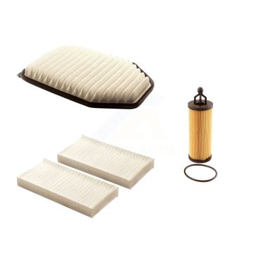 1x Air + 1x Cabin + 1x Engine Cartridge Oil Filter (3 Total) Kit For Jeep Wrangler JK KFM-100570