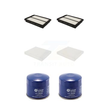 2x Air + 2x Cabin + 2x Engine Oil Filter (6 Total) Kit For Hyundai Sonata KFM-100593