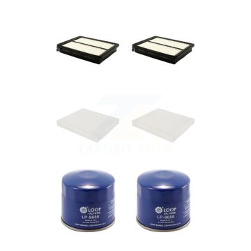 2x Air + 2x Cabin + 2x Engine Oil Filter (6 Total) Kit For Hyundai Sonata KFM-100594
