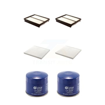 2x Air + 2x Cabin + 2x Engine Oil Filter (6 Total) Kit For Hyundai Sonata Kia Optima KFM-100595