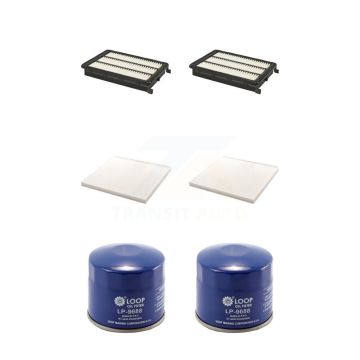 2x Air + 2x Cabin + 2x Engine Oil Filter (6 Total) Kit For Kia Sportage KFM-100610