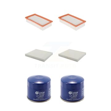 2x Air + 2x Cabin + 2x Engine Oil Filter (6 Total) Kit For Kia Rio Hyundai Accent KFM-100615