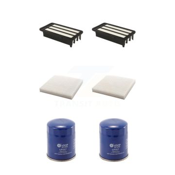 2x Air + 2x Cabin + 2x Engine Oil Filter (6 Total) Kit For Honda Civic CR-V KFM-100617
