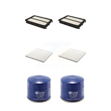 2x Air + 2x Cabin + 2x Engine Oil Filter (6 Total) Kit For 17-18 Hyundai Santa Fe Sport KFM-100631