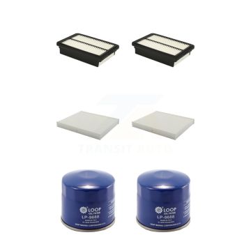 2x Air + 2x Cabin + 2x Engine Oil Filter (6 Total) Kit For Hyundai Elantra Kia Forte GT KFM-100641