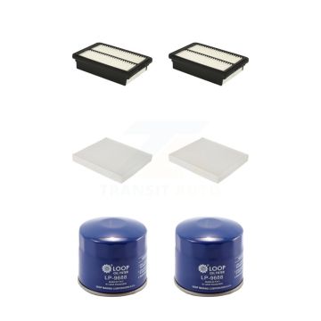 2x Air + 2x Cabin + 2x Engine Oil Filter (6 Total) Kit For Hyundai Kona Kia Soul Veloster KFM-100642