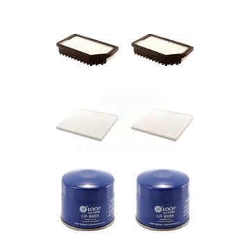 2x Air + 2x Cabin + 2x Engine Oil Filter (6 Total) Kit For Hyundai Accent Kia Rio KFM-100655