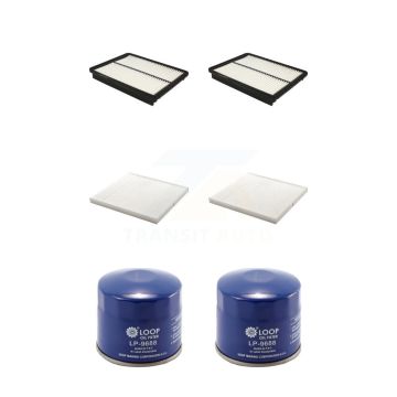 2x Air + 2x Cabin + 2x Engine Oil Filter (6 Total) Kit For 13-16 Hyundai Santa Fe Sport KFM-100660