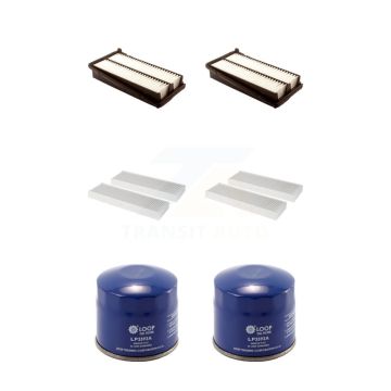 2x Air + 2x Cabin + 2x Engine Oil Filter (6 Total) Kit For Honda Accord Acura TL CL KFM-100701