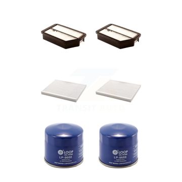 2x Air + 2x Cabin + 2x Engine Oil Filter (6 Total) Kit For Hyundai Elantra Kia Forte GT KFM-100710