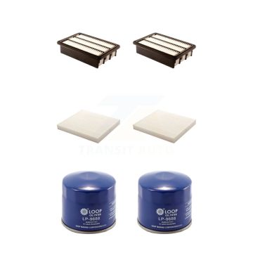 2x Air + 2x Cabin + 2x Engine Oil Filter (6 Total) Kit For 07-09 Hyundai Santa Fe 2.7L KFM-100725