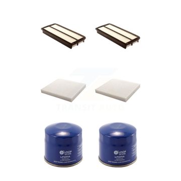 2x Air + 2x Cabin + 2x Engine Oil Filter (6 Total) Kit For 2005 Acura RL 3.5L KFM-100743